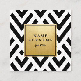 Seamless geometriska B&WPattern kvadrerar Fyrkantigt Visitkort