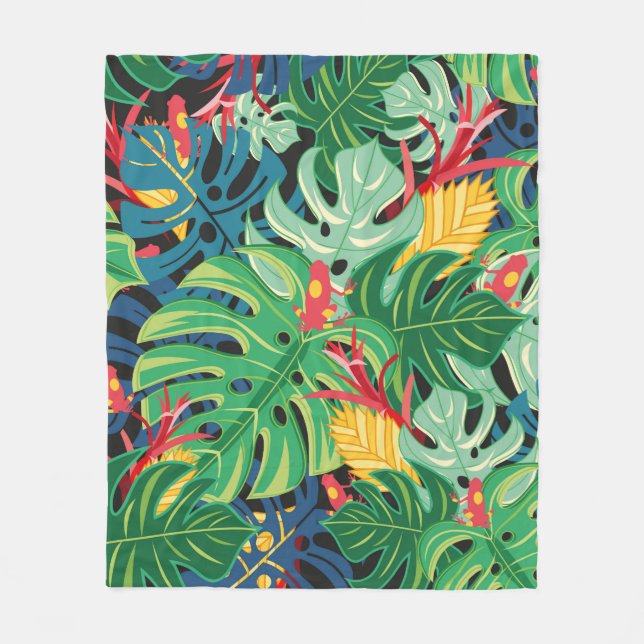 Seamless graphic pattern with leaves monstera and  fleecefilt (Framsidan)