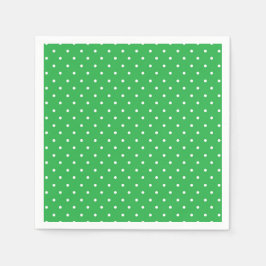 Seamless green background polka dot pattern pappersservett