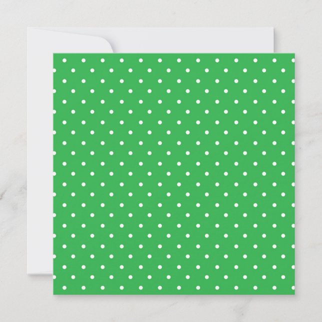 Seamless green background polka dot pattern tack kort (Framsida)