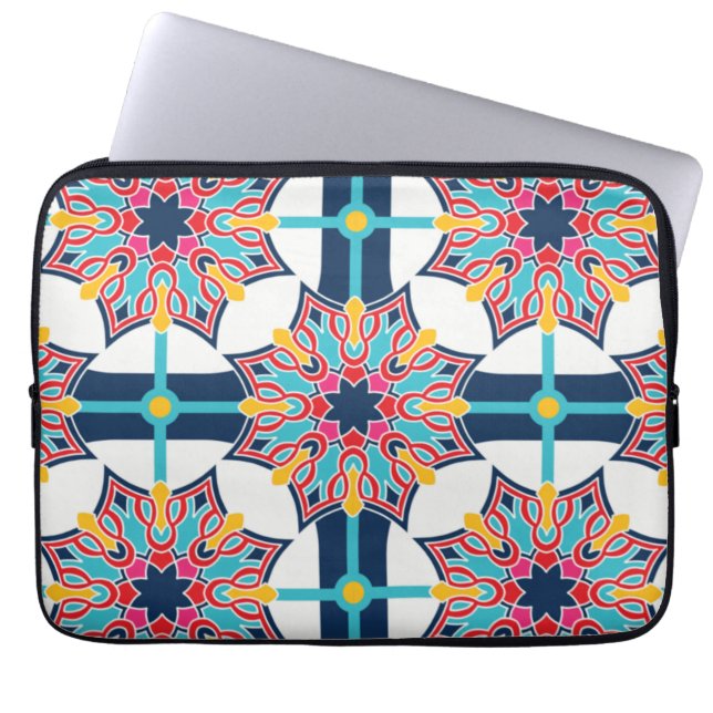 Seamless Islamic Art Colorful Laptop Fodral (Framsidan)