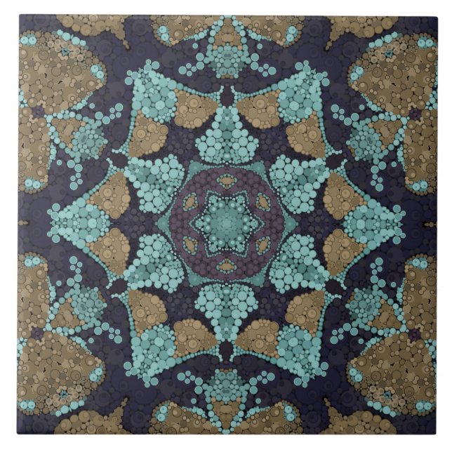 Seamless kaleidoskop mosaic ornamental african ea kakelplatta (Framsidan)
