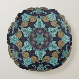Seamless kaleidoskop mosaic ornamental african ea rund kudde