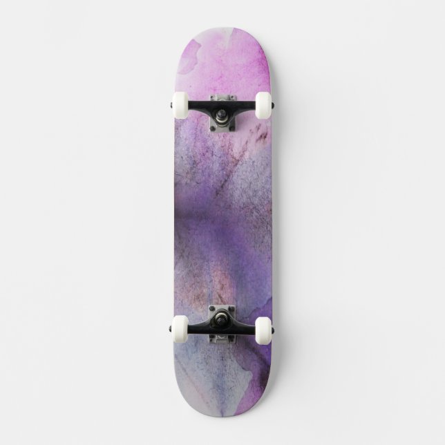 seamless konst för cubismlilaabstrakt skateboard bräda 19,5 cm (Framsida)