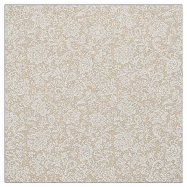 Seamless Lace Floral Pattern Tyg (Provkarta)