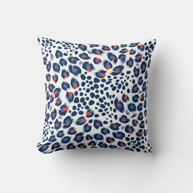 Seamless leopard skin pattern. Vintage.  Kudde (Framsida)