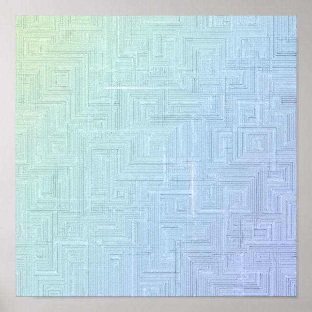 Seamless Light & Airy Layered Labyrinth Pattern Poster (Framsidan)