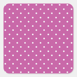 Seamless magenta background polka dot pattern fyrkantigt klistermärke