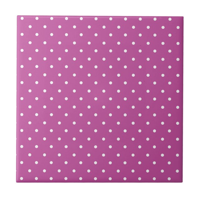 Seamless magenta background polka dot pattern kakelplatta (Framsidan)