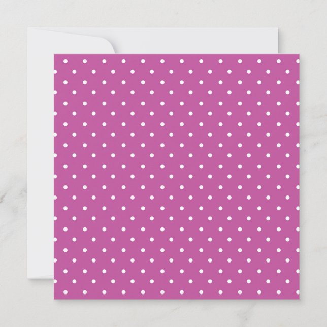 Seamless magenta background polka dot pattern tack kort (Framsida)