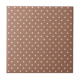 Seamless medium brown polka dot  pattern kakelplatta