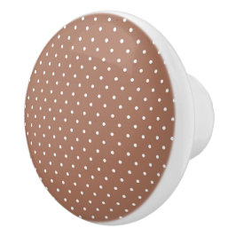 Seamless medium brown polka dot  pattern knopp