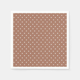 Seamless medium brown polka dot  pattern pappersservett
