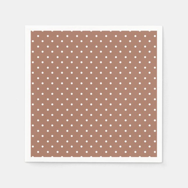 Seamless medium brown polka dot  pattern pappersservett (Framsidan)