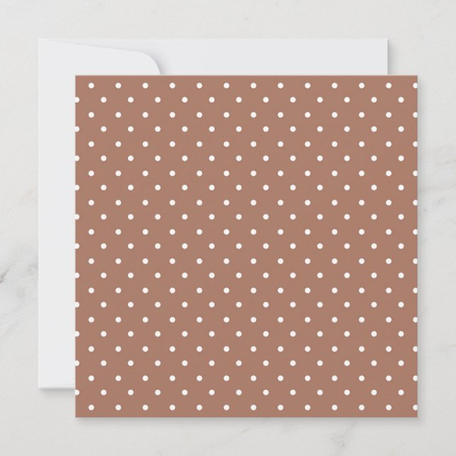 Seamless medium brown polka dot  pattern tack kort (Framsida)