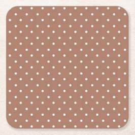 Seamless medium brown polka dot  pattern underlägg papper kvadrat