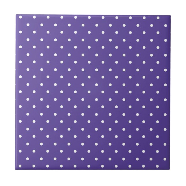Seamless  medium purple polka dot pattern kakelplatta (Framsidan)