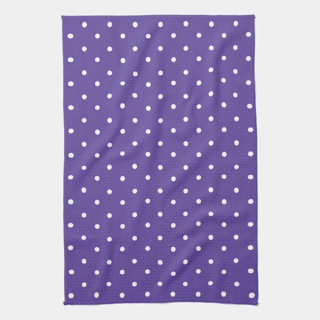 Seamless  medium purple polka dot pattern kökshandduk (Vertikal)
