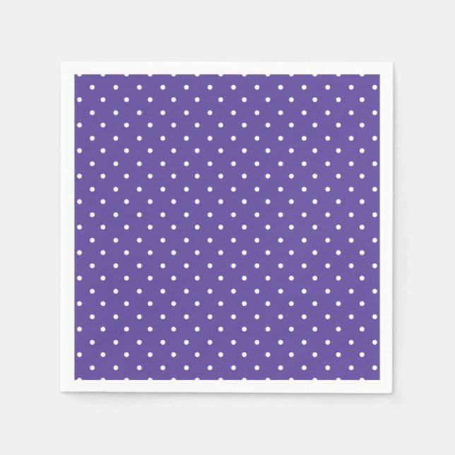 Seamless  medium purple polka dot pattern pappersservett (Framsidan)