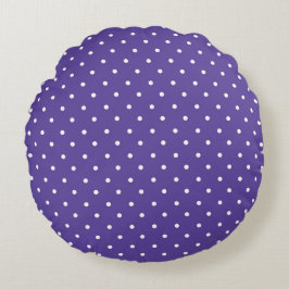 Seamless  medium purple polka dot pattern rund kudde