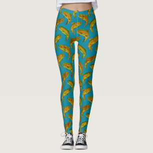 Seamless mönster 2018 för asp- lövregnbågefore leggings