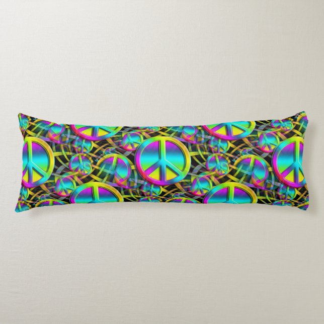 Seamless mönster för färgrik FRED + dina idéer Kroppskudde (Framsidan)