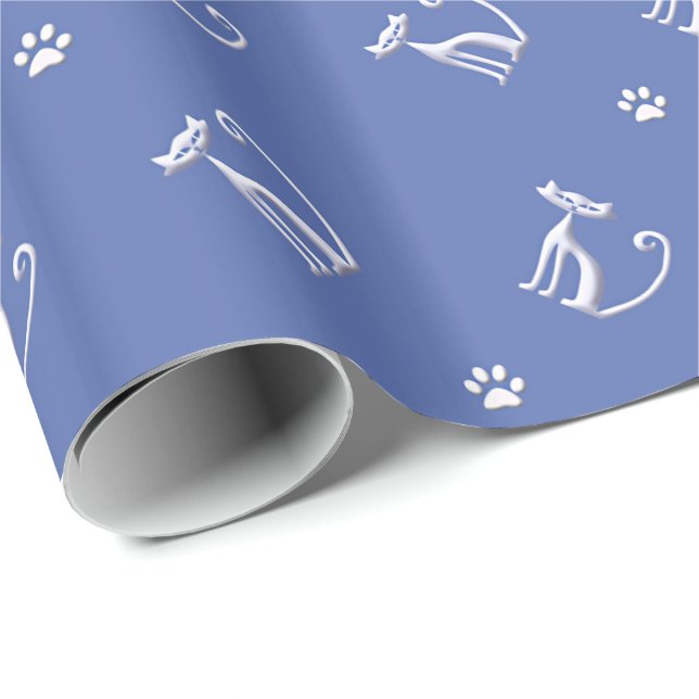 seamless mönster för katt presentpapper (Rullad Hörn)