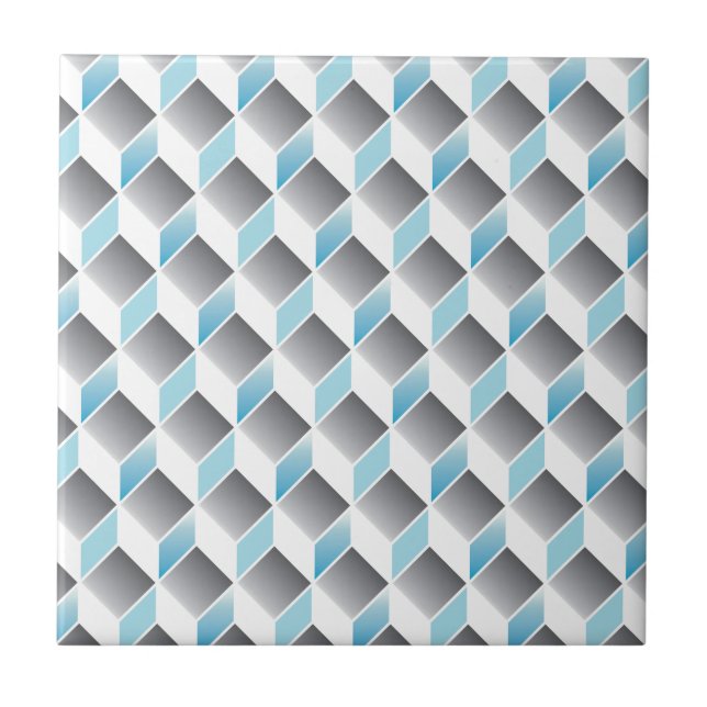 seamless mönster för kub 3d - geometrisk design - kakelplatta (Framsidan)