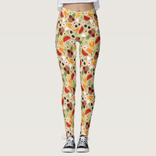 Seamless mönster för tropisk semester leggings