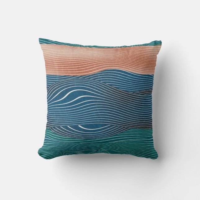 Seamless natural landscape hill pattern. Horizonta Kudde (Framsida)