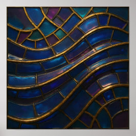 Seamless Opulent Mosaic Tiling Wallpaper Poster