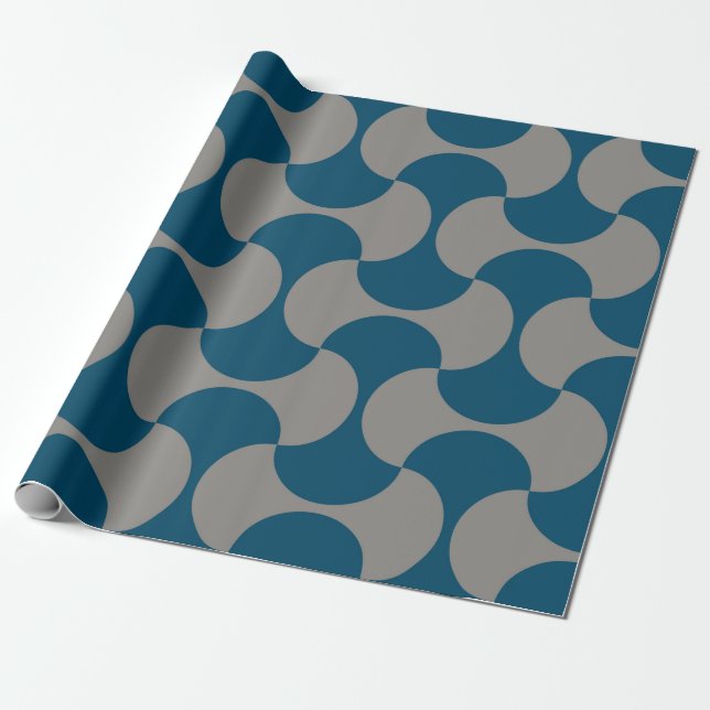 Seamless pastel pattern in 60s style. Wrapping pap Presentpapper (Utrullad)