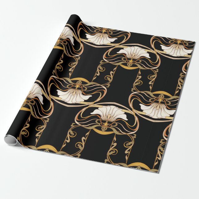 Seamless pattern, background with decorative eleme presentpapper (Utrullad)