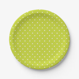 Seamless pattern  bright lime polka dot pattern