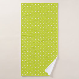 Seamless pattern  bright lime polka dot pattern