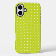 Seamless pattern  bright lime polka dot pattern