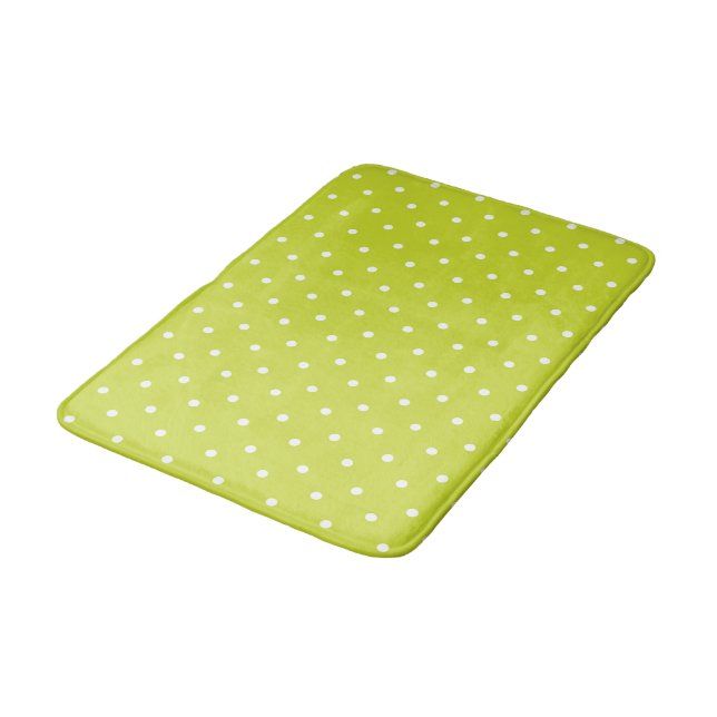 Seamless pattern  bright lime polka dot pattern badrumsmatta (Vinklad)