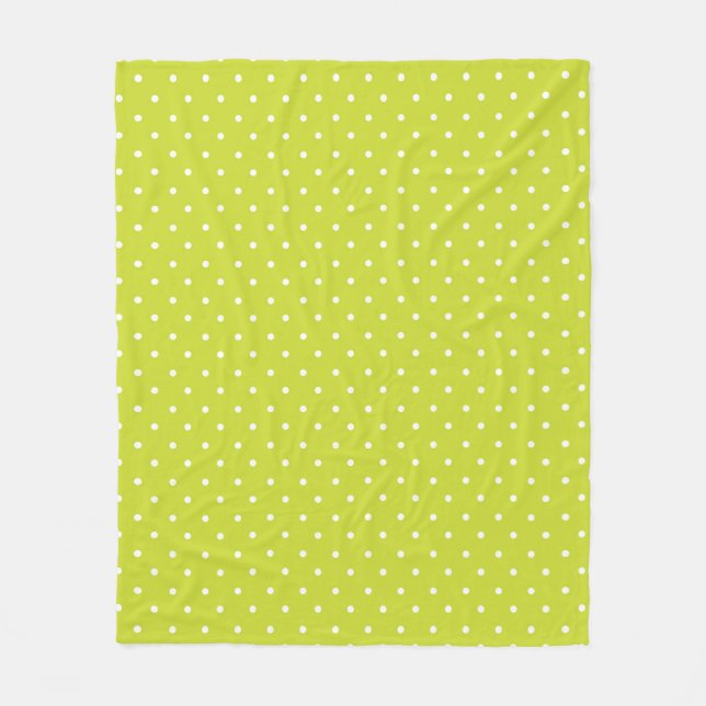 Seamless pattern  bright lime polka dot pattern fleecefilt (Framsidan)