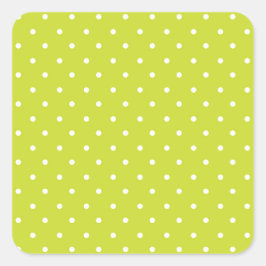 Seamless pattern  bright lime polka dot pattern fyrkantigt klistermärke