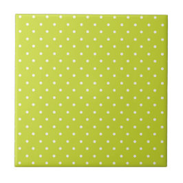 Seamless pattern  bright lime polka dot pattern kakelplatta