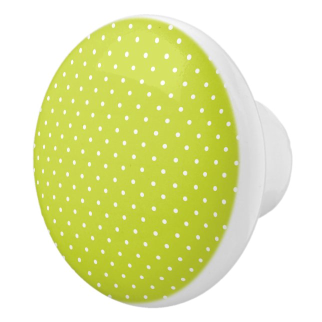 Seamless pattern  bright lime polka dot pattern knopp (Höger)
