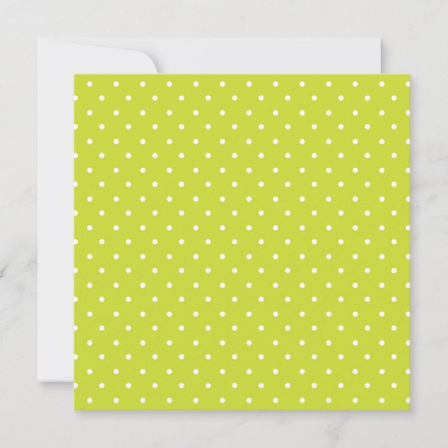 Seamless pattern  bright lime polka dot pattern tack kort (Framsida)