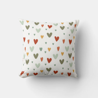 Seamless pattern colorful pastel hearts kudde