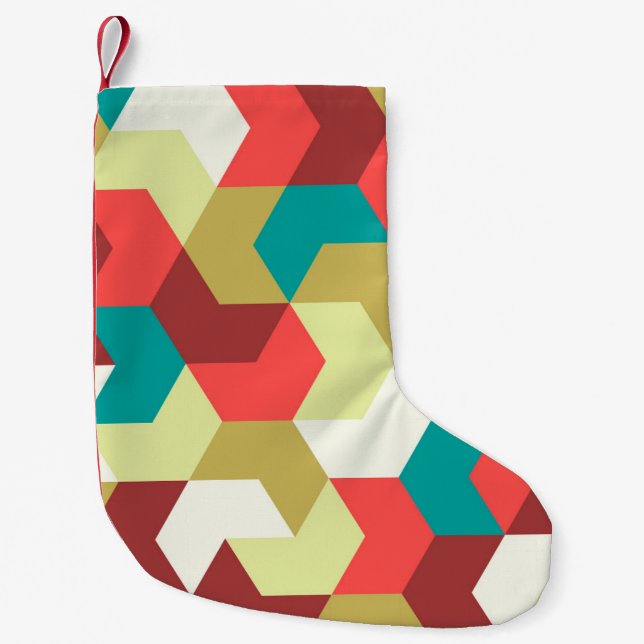 Seamless pattern. Endless background of geometric  Liten Julstrumpa (Framsidan)