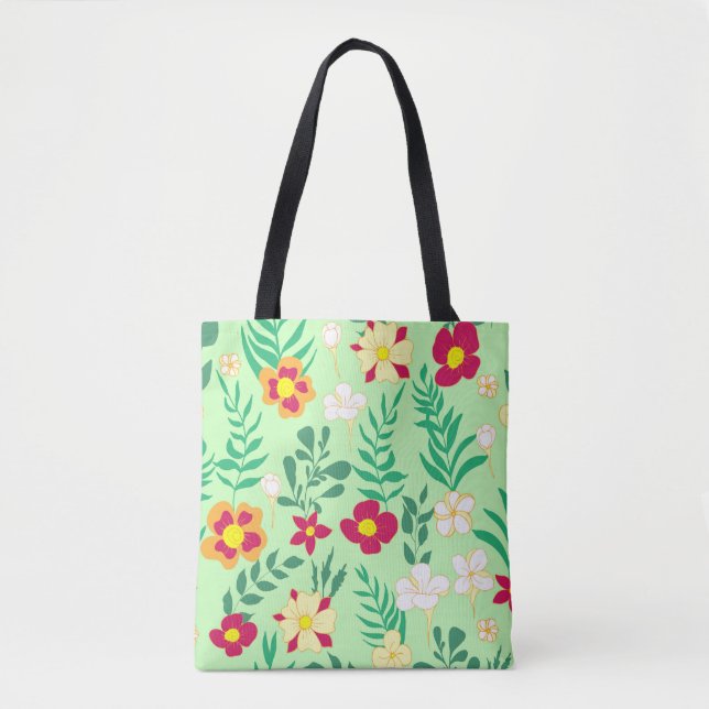 Seamless pattern flower and leaveshome decor, back tygkasse (Framsida)