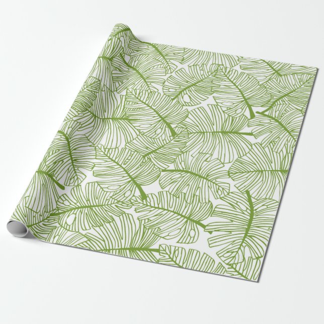 Seamless pattern Monstera leaves background. Flora Presentpapper (Utrullad)