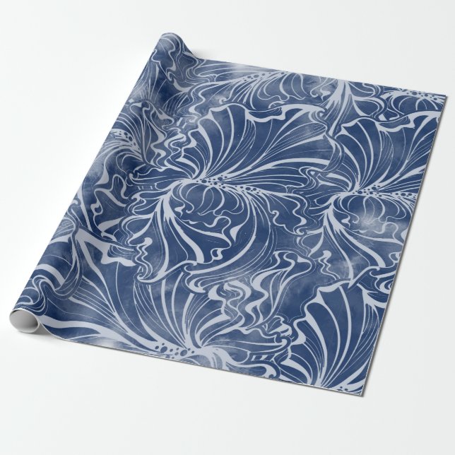 seamless pattern of flowers and leaves of watercol presentpapper (Utrullad)