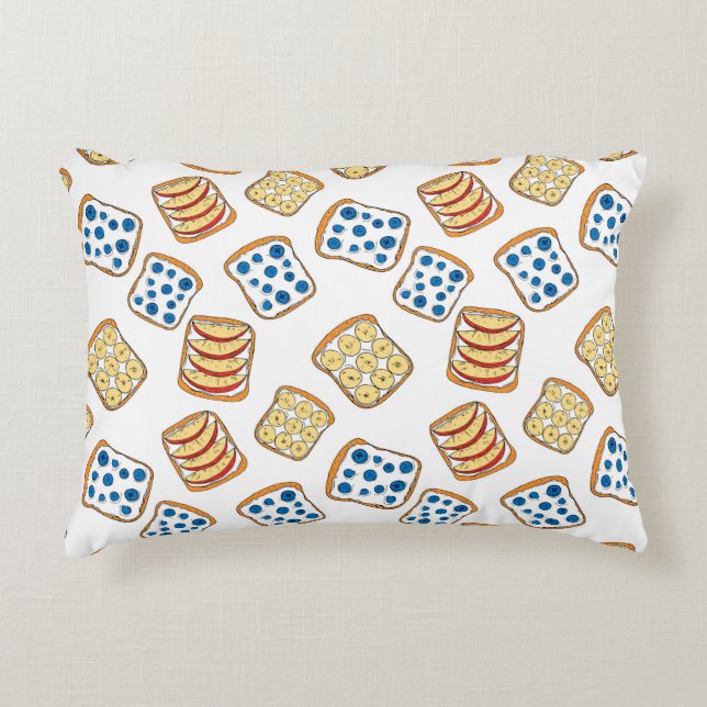 Seamless pattern of toast prydnadskudde (Framsidan)