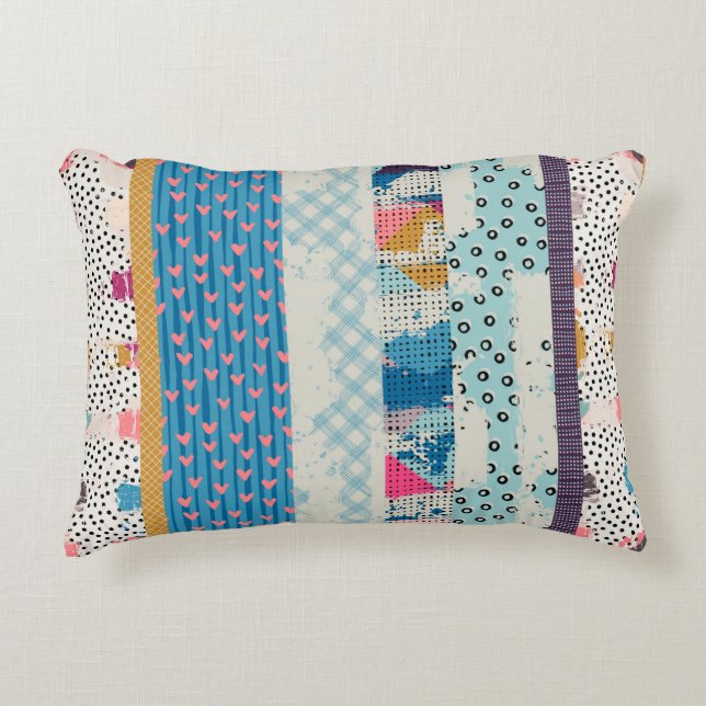 Seamless pattern, patchwork tiles.  prydnadskudde (Framsidan)