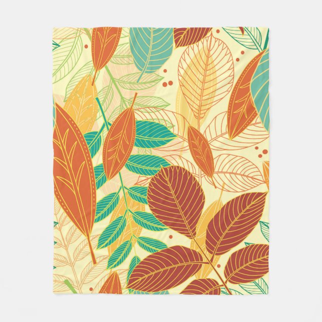 Seamless pattern with autumn leaves  fleecefilt (Framsidan)